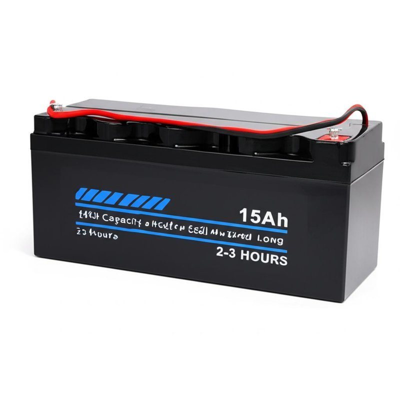Bateria elétrica de alta capacidade de 15Ah para longo tempo de descarga de 2-3 horas